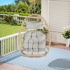 PAGED Outdoor Rattan Swing Chair with Water Resistant Cushion and UV Resistant Frame,Egg Chair for Patio,Porch,Garden - 2 of 4