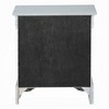 Gulches Traditional Platinum Nightstand - 2-Drawer Wooden Bedroom Furniture with Nickel Tone Handle & Center Metal Glide, 21"W x 15"D x 24"H - 2 of 4