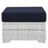 Modway Convene Outdoor Patio Ottoman – All-Weather Wicker Ottoman with UV-Resistant Cushion for Patio or Poolside Lounge - 2 of 4