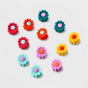 Girls' 12pk Matte Flower Claw Clips - art class™ - 1 of 4