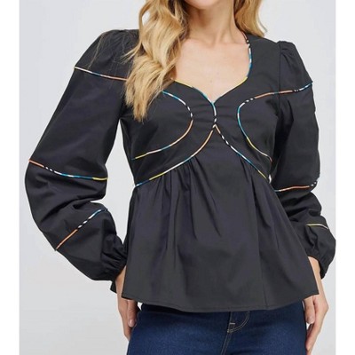 Women's CONTRAST COLOR PIPING TOP - Strut & Bolt