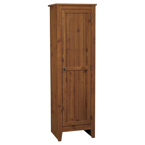 Hagar Single Door Storage Pantry Cabinet Pine Room Joy