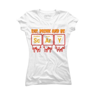 Junior's Design By Humans Funny Periodic Element Chemistry Halloween Science By Luckyst T-Shirt - 1 of 3