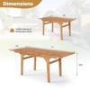 Costway Expandable Outdoor Dining Table 55"-71" Acacia Wood Patio Table for 6-8 Person - 3 of 4