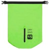 vidaXL Dry Bag with Zipper Green 4 gal PVC - 3 of 4