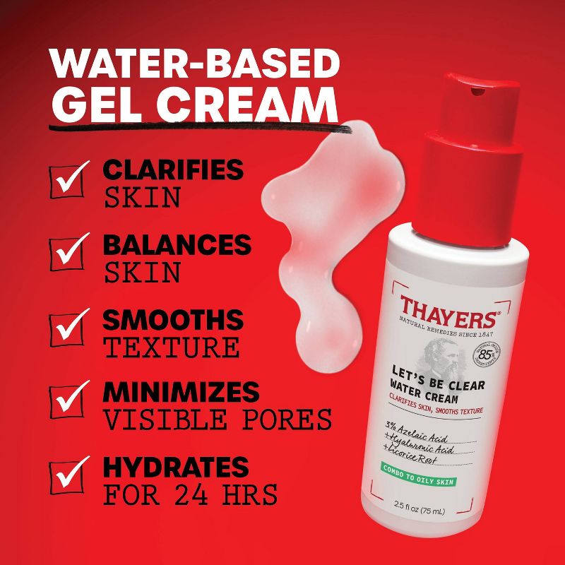Thayers Natural Remedies Let&#39;s Be Clear Water Cream Face Moisturizer - 2.5 fl oz, 3 of 10