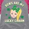 Girls' JoJo Siwa Lucky Charm  - Athletic Heather/Fuchsia - Large - 2 of 4