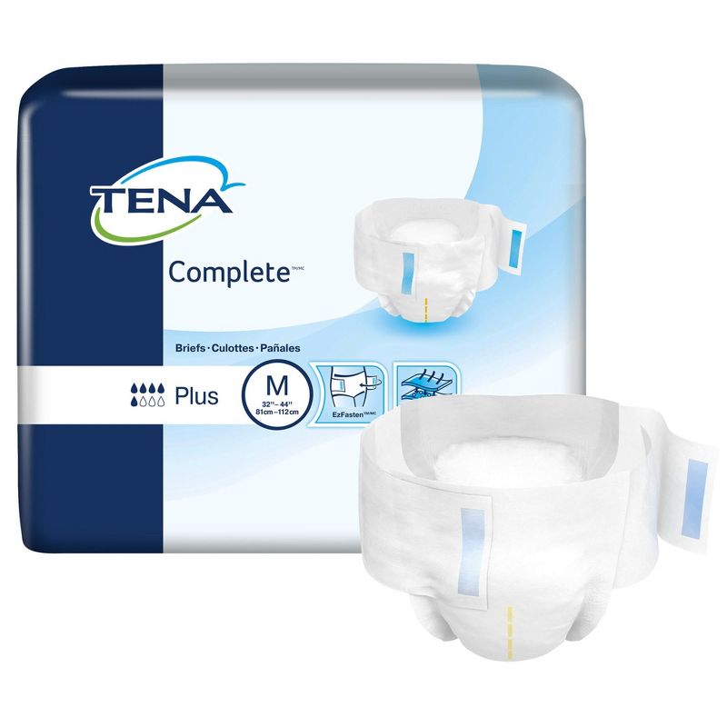 TENA Complete Incontinence Briefs for Adults, Moderate Absorbency, 1 of 5