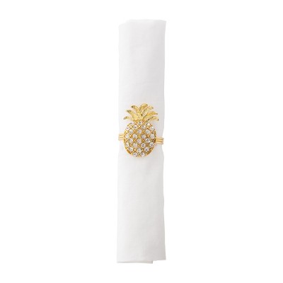 C&F Home Pineapple Napkin Ring, Set of 4