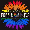 Adult Design By Humans Free Mom Hugs Pride Sunflower Hearts By T-Shirt - 2 of 2