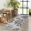 Boho Washable Area Rug– Floral Low Pile Non-Slip Carpet for Living Room, Bedroom, Office, Playroom, Entryway, Kitchen, Dining Room - 3 of 4
