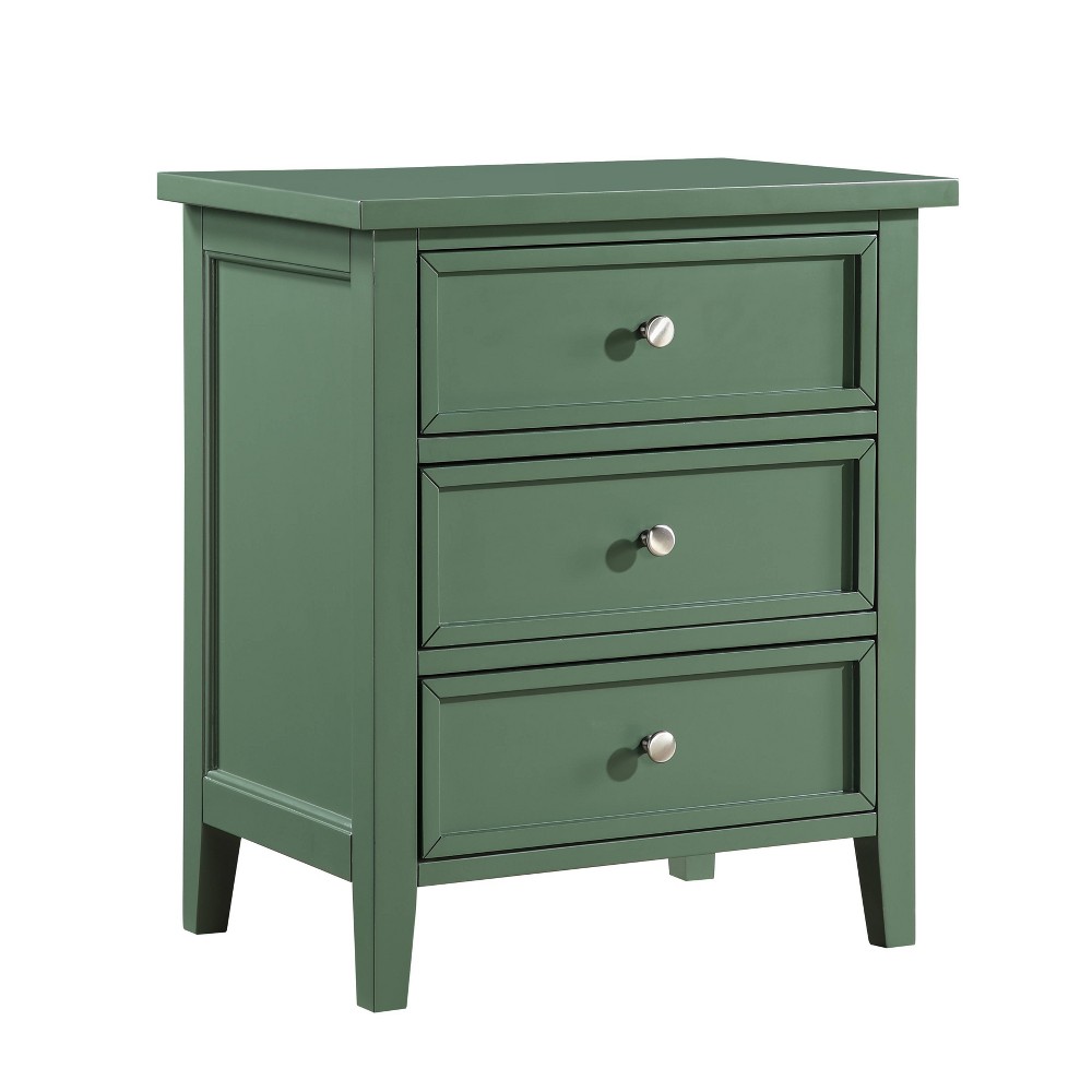 Comfort Pointe Lennon 3 Drawer Nightstand Vintage Green