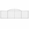 vidaXL 4-Pcs Gabion Basket Set - Galvanized Iron, Sound-Insulating, for Outdoor Garden/Patio, 118.1" x 11.8" x 31.5"/39.4" - 4 of 4