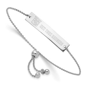 Black Bow Jewelry Sterling Silver New York Rangers NHL ID Bracelet 9 Inch - 1 of 4