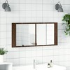 vidaXL LED Mirror Cabinet Brown oak Engineered wood 39.4 x 4.7 x 17.7 in - 3 of 4