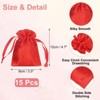 Unique Bargains Satin Drawstring Party Favor Bags Gift Bags for Birthday Candy - 2 of 4