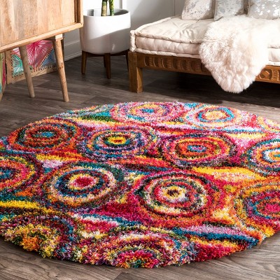 Nuloom Kindra Circles Shaggy Shags Indoor Area Rug