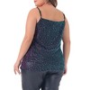 Agnes Orinda Women's Plus Size Sequin Sparkle Glitter Sleeveless Gradient Party Camisole Tank Top - 4 of 4