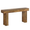 Gulches Farmhouse Console Table, Extra Long, Rustic Mix Brown Wood, 63", Sofa/Entryway/Hallway Accent Table - 2 of 4