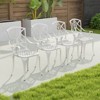 Tangkula Set of 4 Cast Aluminum Dining Chairs Outdoor Bistro Chairs w/ Curved Back & Armrests All-Weather Dining Chairs Aluminum Outdoor Furniture - 2 of 4