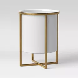 Iron Planter With Brass Stand White - Project 62™