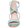 Allegra K Women's Glitter Buckle Closure Crisscross Strap Block Heels Sandals - 2 of 4