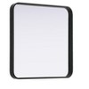 Elegant Lighting Contour Metal Square Mirror 24x24 in Black - 4 of 4