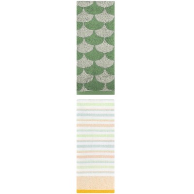 REGALWOVEN Cotton Absorbent Soft Decorative Hand Towel for Bathroom 13" x 29"/13" x 27" 2 Pcs