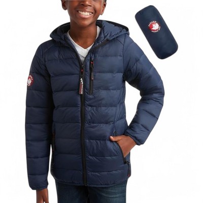 Canada Weather Gear Boys' Puffer Jacket - Lightweight Packable Bubble Coat, Water Resistant Outerwear Jackets for Boys (8-20)