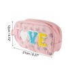 Unique Bargains Women Portable Side Handle Love Makeup Bag Pink 1 Pc - image 3 of 3