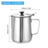 Unique Bargains Stainless Steel Coffee Cup Mug Milk Frothing Pitcher with Lid and Handle - 2 of 4