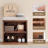 AZL1 Life Concept Shoe Bench Entrywaywith Cushion Shoe Benches Storage Seating Seat Entryway Shoe Rack Entryway Show Racks, Beige, 15.35"*11.4"*16" - 4 of 4