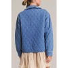 Women's Denim Tie Front Quilted Jacket - In The Beginning - 3 of 4