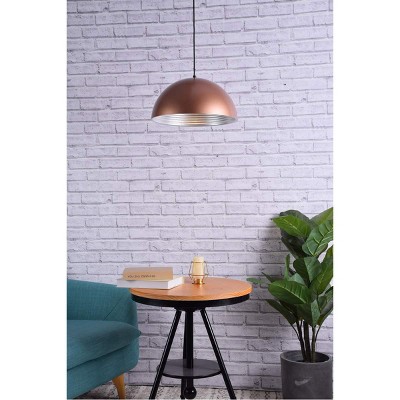 Honey Gold Aluminum Teardrop Pendant Light, 15.5"