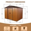 NicBex  Outdoor Metal Storage Shed with Lockable Doors for Backyard Garden,Patio - 3 of 4