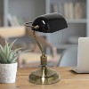 Creekwood Home 15" Timeless Antique Nickel Bankers Table Lamp Shade - 4 of 4