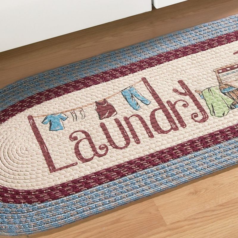 Collections Etc Laundry Room Braided Rug Runner 48" x 20", 4 of 7