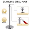TinyHomie Stainless Steel Posts with Velvet Ropes for Events, Hotels, and Theaters - 3 of 4