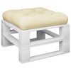 vidaXL 19.7"x19.7"x4.7" Pallet Cushion for Indoor/Outdoor Use - Cream Polyester Fabric with Soft Hollow Fiber Filling - 3 of 4