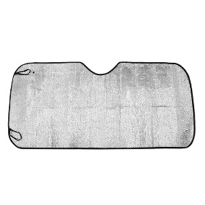 Unique Bargains Aluminium Foil Foldable Car Front Windshield Sun Shade Silver Tone Black - 1 of 3