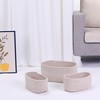 Unique Bargains Woven Storage Organizer Decor Storage Basket 3 Pcs - 4 of 4