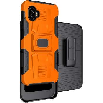 Nakedcellphone Rugged Case with Stand and Belt Clip Holster for Samsung Galaxy XCover 6 Pro Phone