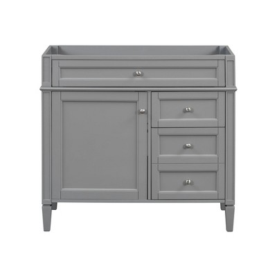 NicBex Modern Bathroom Vanity,Bathroom Sink Vanity with 2 Drawers and Wood Frame,36 inch Bathroom Sink Cabinet for Bathroom,Blue/Gray/White