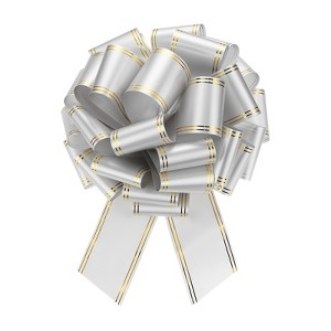 Unique Bargains Large Pull Bow Metallic Car Bows Decorative Gift Wrapping Ribbons - 1 of 4
