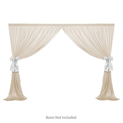 Ivory Satin Photography Backdrop Curtains, Set of 2