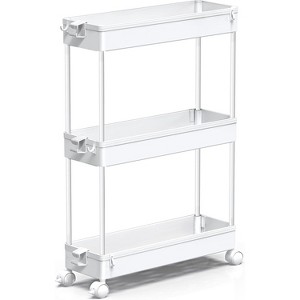 Boersma 3 Tier Bathroom Storage Organizer Laundry Room Utility Cart Mobile Shelving Unit, for Kitchen Office Bathroom Laundry Narrow Places - 1 of 4