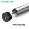 Unique Bargains Metal Furniture Legs Plastic Insert for Round Tubes with M8 Thread Black - 2 of 4