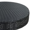 vidaXL Patio Table Black 23.8 inches x41.7 inches  Poly Rattan - 4 of 4