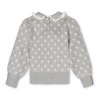 Girls' Organic Long Sleeve Peter Pan Collar Sweater, Kids - 3 of 3