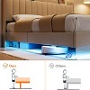 Nasitip Floating Bed Frame with LED Lights, Upholstered Platform Full Bed Frame, No Box Spring Needed - 3 of 4